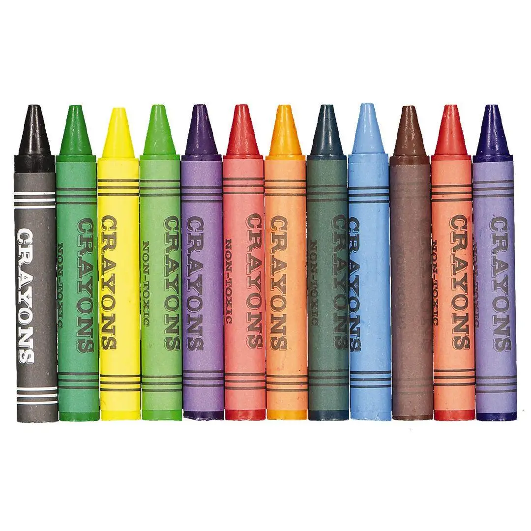 Non-Toxic Super Jumbo Neon Rainbow Crayons 8/12/24 Colors Set Paraffin Wax Oil Chalk Crayon for Children