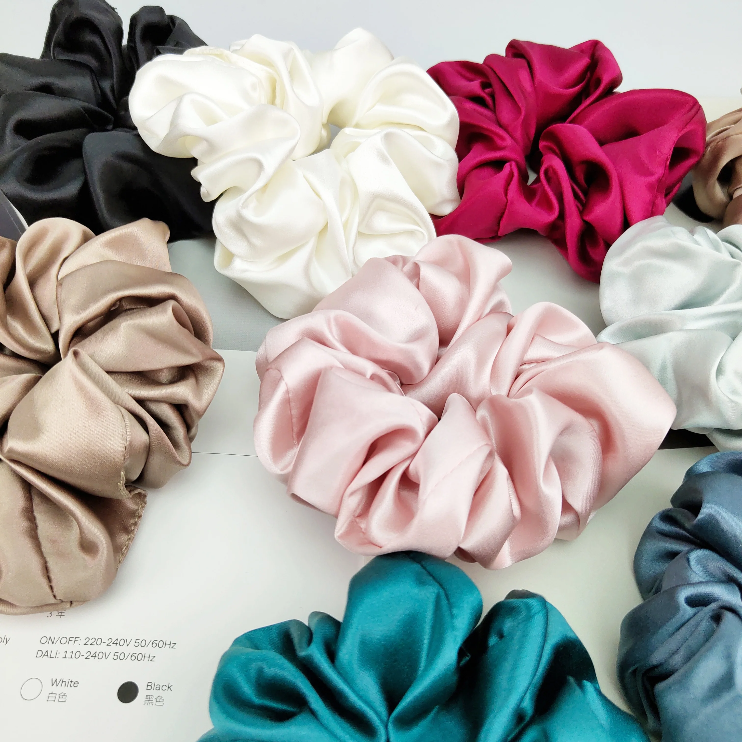 5cm hot sale Girl hair accessories100% Silk scrunchie 19momme