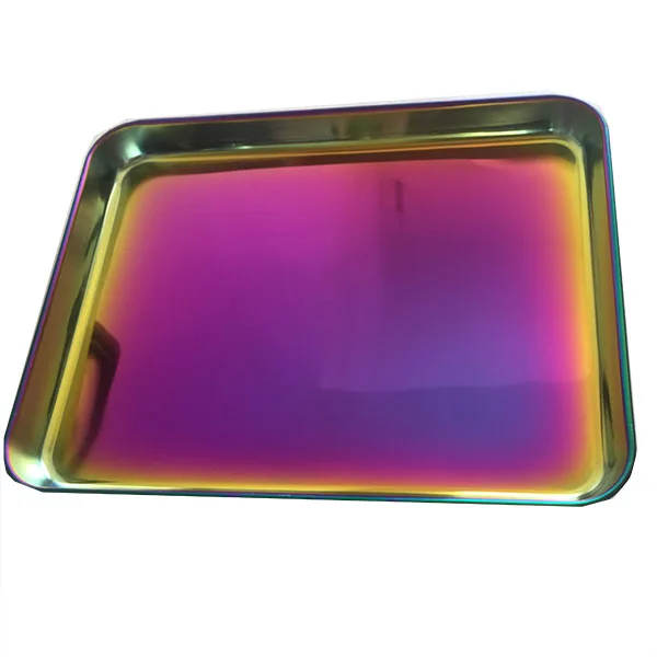 High quality best selling stainless steel tray rectangle mirror tray wine tray