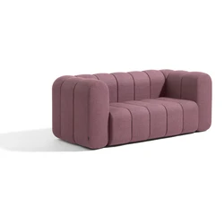 5 Years Warranty European Style  Sectional Three Dimensional Square Vertical Stripes Fabric Furniture Bed Sofa For Home Office