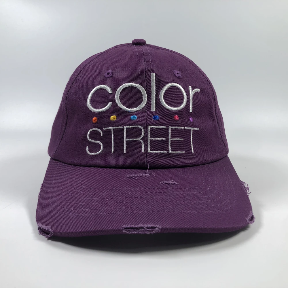 Custom retro hat woman Washed cotton acid old baseball cap Faded denim soft low profile casquette 6 panel dad cap vintage