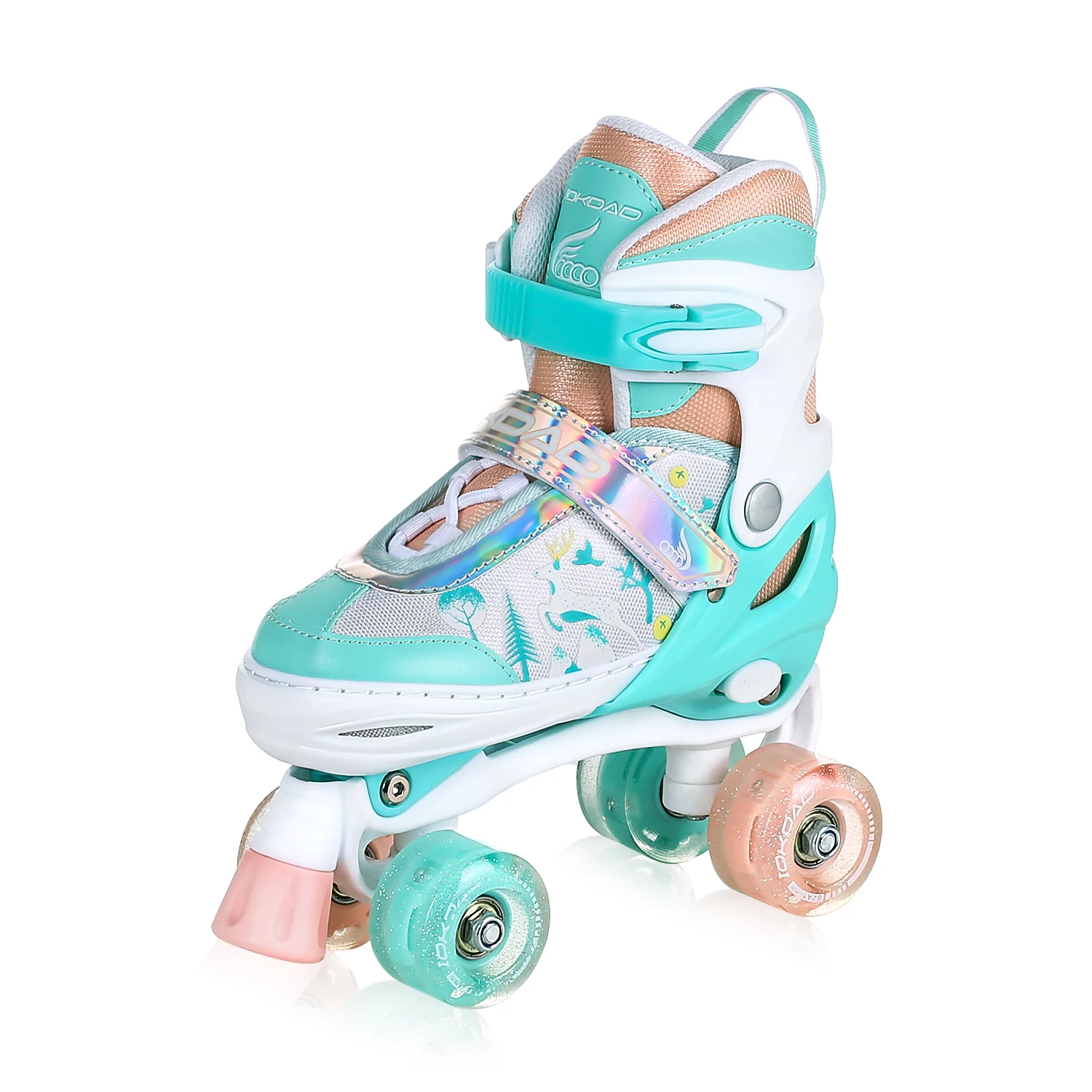 Hot selling quad skates PU glowing wheels in stock  roller skates