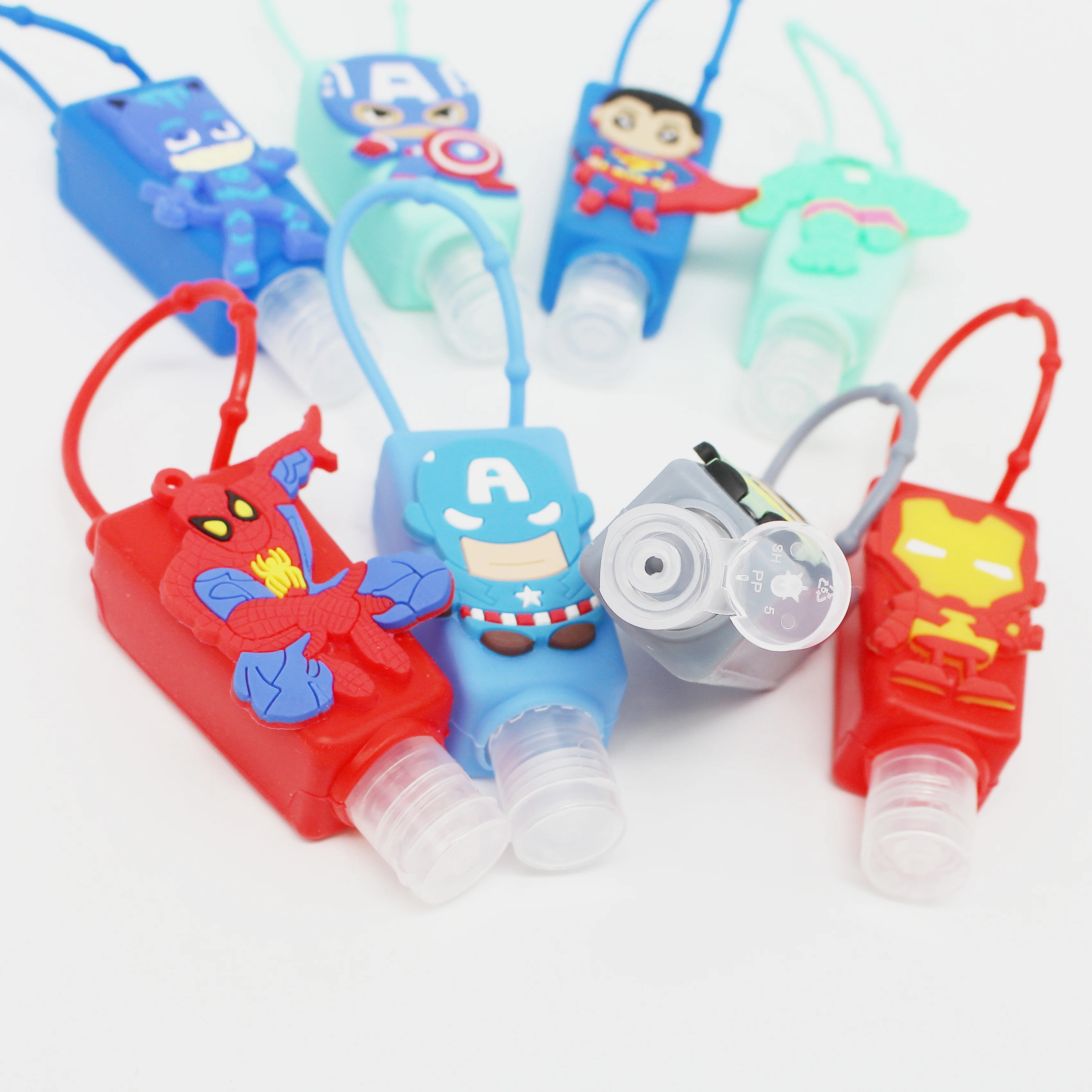 2020 wholesale custom 30ml cartoon animal silicone easy to carry hand sanitizer holder