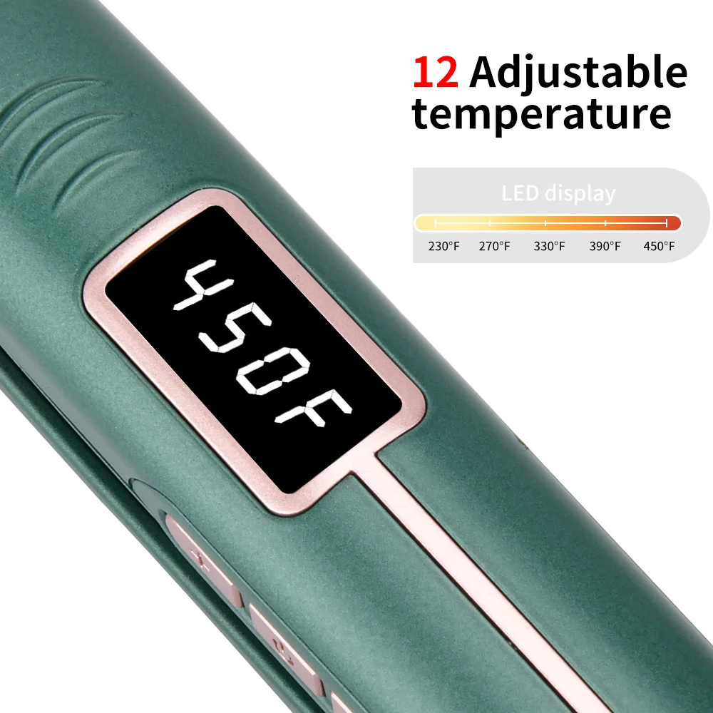 PRITECH Coating Fast Heating Electric Hair Straightener Planchas De Cabello Dual Voltage Ceramic Flat Iron LED Customized 48W