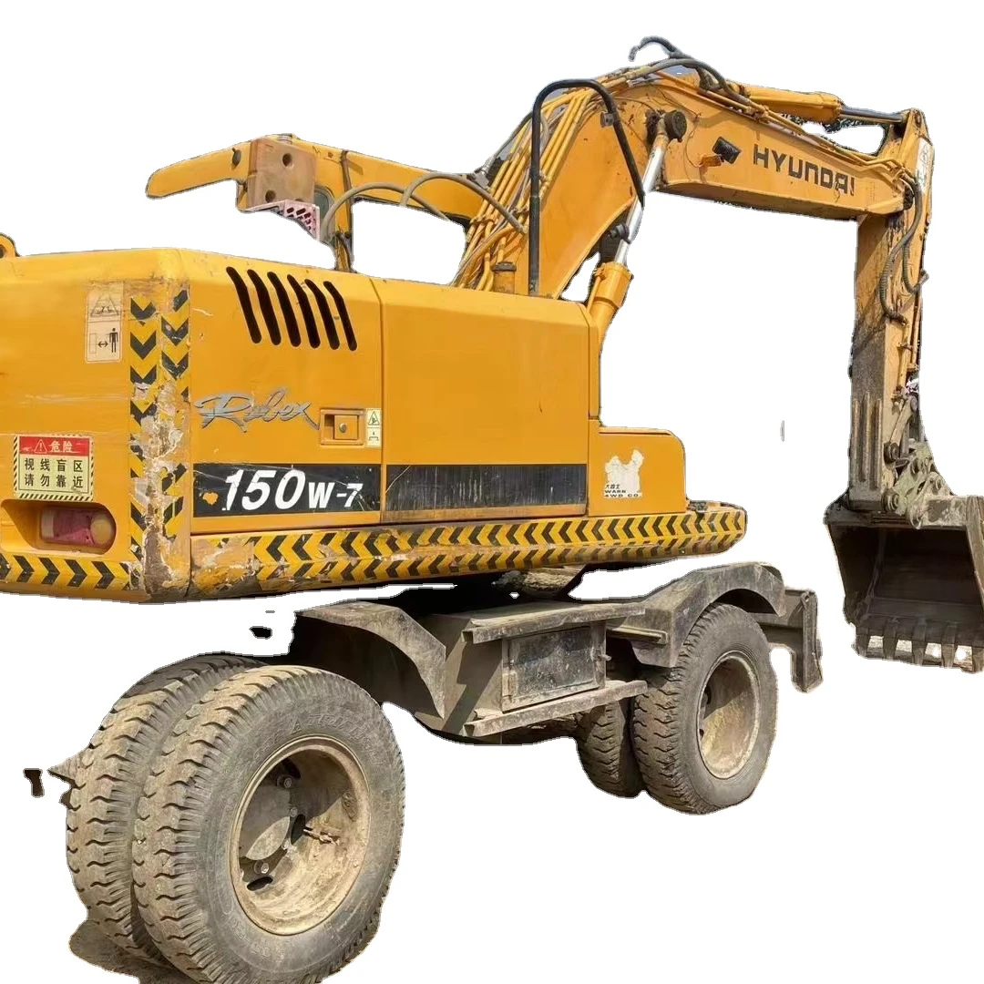 Wheel excavators USED R150 DH150W DH210W earth moving construction works digger wheel excavator secondhand wheel excavator for s