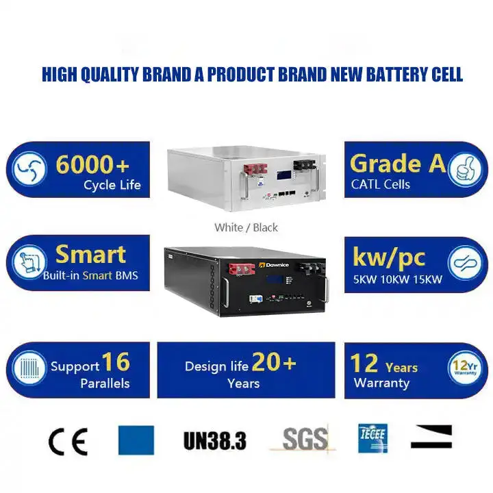 10 Year+ Warranty PC Monitor 6000+ Cycle 15KW Home Energy Storage 51.2V 100AH 120AH 150AH 200AH 300AH 48V LiFePO4 Battery