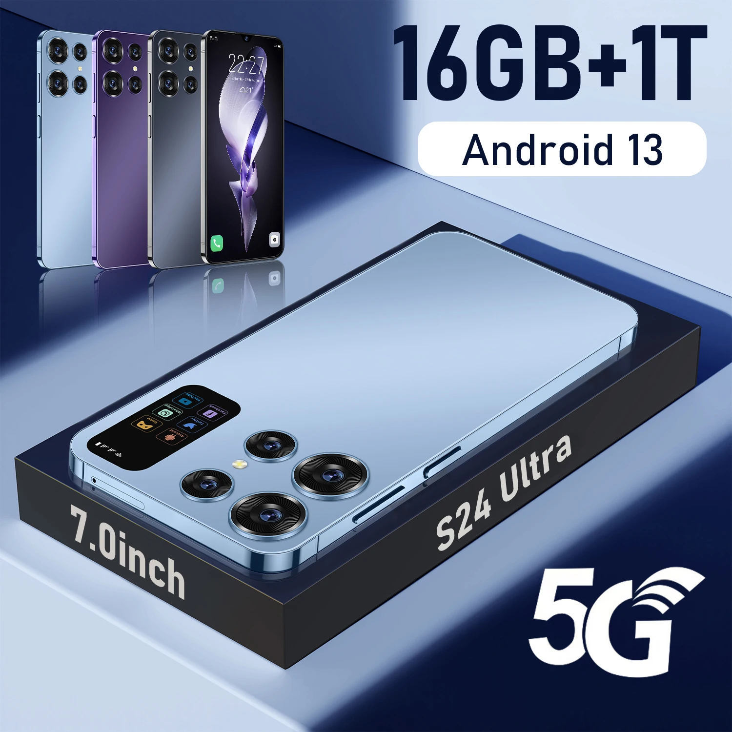 Новый смартфон S24 + Ultra 16 ГБ 1 ТБ 7 дюймов Большой экран разблокировка двойная карта 5 г гладкая сеть 13 0ai