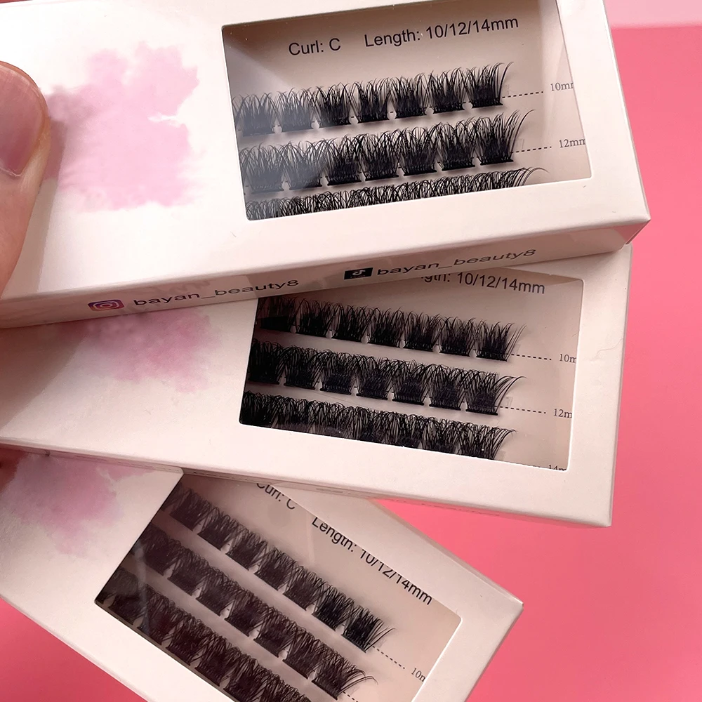 Diy Single Korean Lash Extensions Pre-Cut Segments Lashes Hand Made Natural 3D Accept Customized Oem Odm Segmented Eyelashes