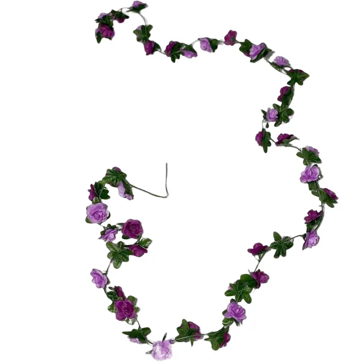 Wedding Decorations Real Touch Silk 45 Heads Simulation Rose Rattan Artificial Flower Vine