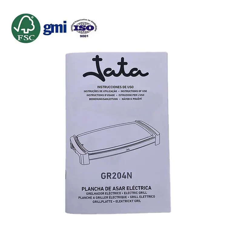 Paper Flyer Brochure Booklet Hot Sale Certified New Instruction User Manual Printing Wholesale Custom A4 Customized Promotion