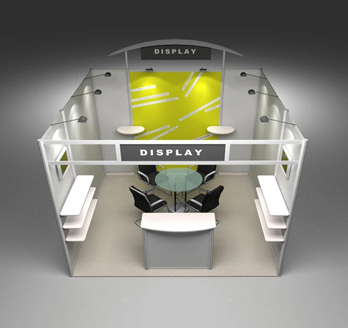 Portable custom make exhibition booth stand slatwall display stand