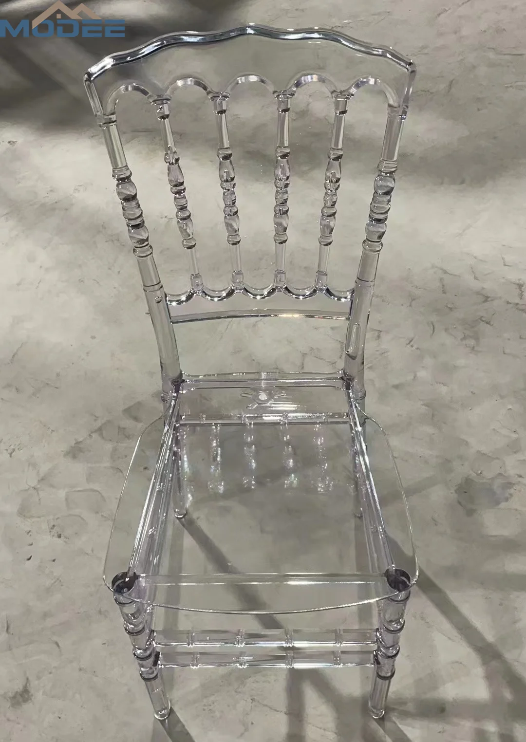 Modern Stackable Clear Transparent Acrylic Ghost Resin Tiffany Chair For Banquet Dining Hotel Outdoor Park Wedding Events