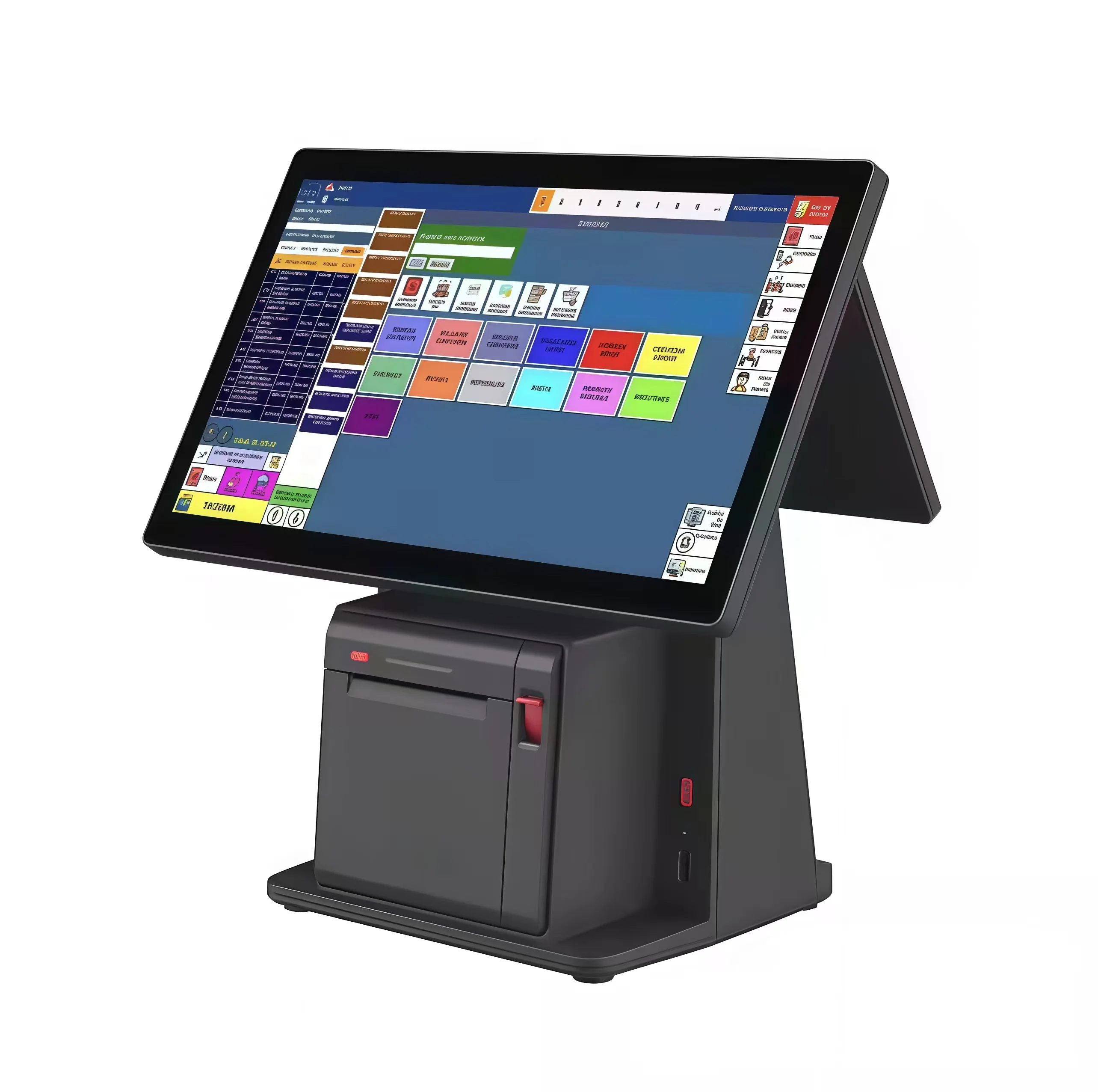 14 inch android tablet pos system restaurant counter pos cash register machine point of sale with 80MM thermal label printer