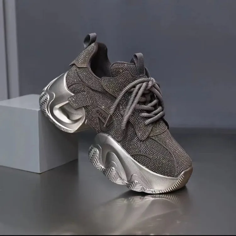 Custom Ladies Trainers Casual chunky Sneakers white Women Shoes platform Sneakers Breathable Footwear Basket Shoes Plus Size