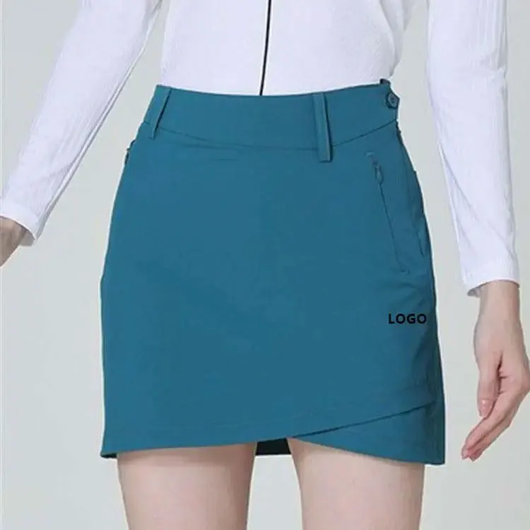 Custom Women Short Pencil Skort Slim Breathable Skirts With Inner Shorts Irregular Style Golf Ladies Apparel Golf A-Line Skirt