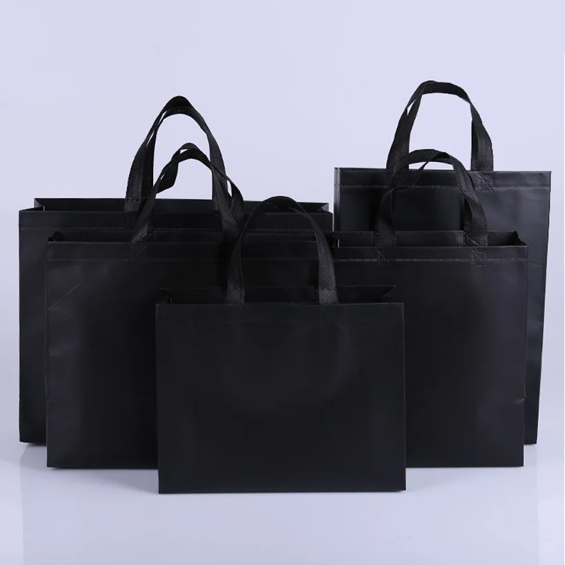 Customizable Reusable Nonwoven Tote Bags Eco-Friendly Grocery Shopping Tote with Custom Logo for Gifts