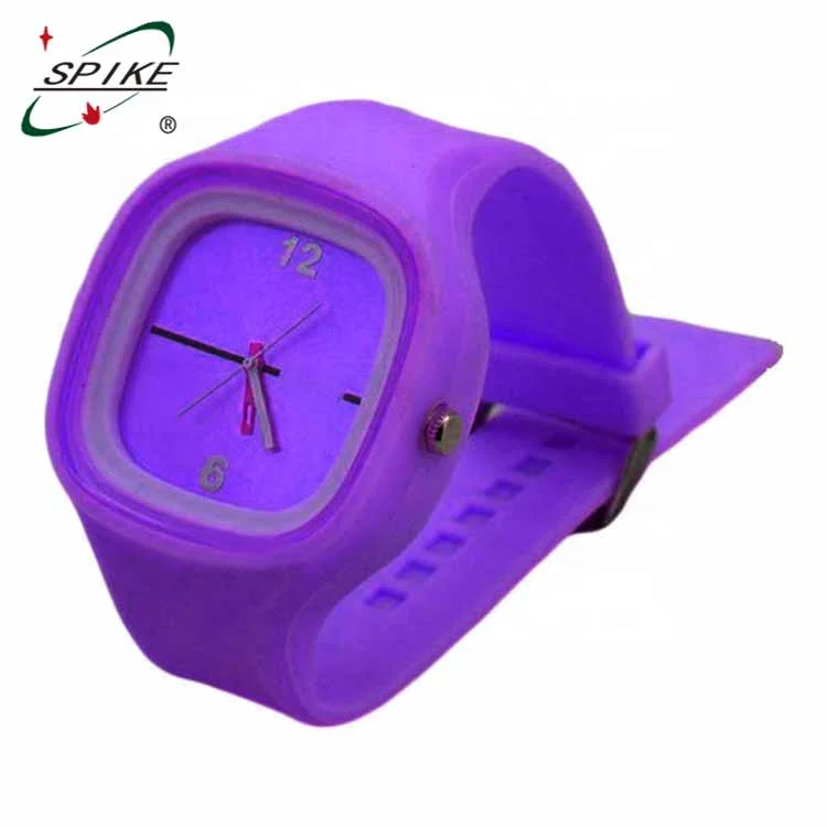 Square oem jelly watch silicone bracelet silicone watch in different colors