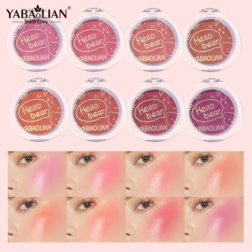 Natural Face Monochrome Blush Palette Rose Hawthorn Cheek Tint Blusher Powder Makeup Matte Peach Rouge Contour Shadow Palette
