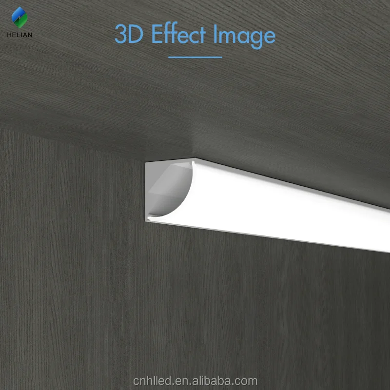 LED Corner Aluminum Profile for LED Strip Light with PC and PMMA Diffuser Industrial Aluminum Extrusion Profile