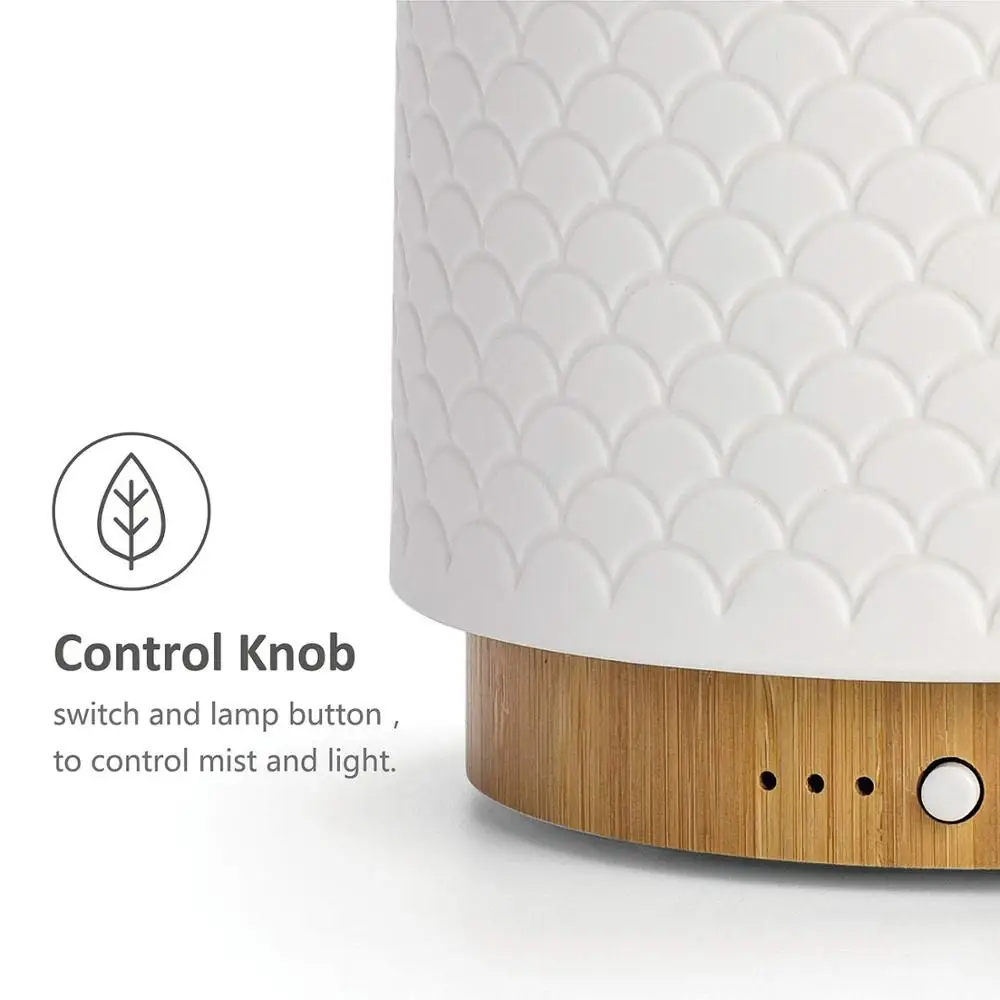 Оптовая продажа, керамическая стеклянная бамбуковая ультразвуковая ароматерапевтическая машина SOICARE, диффузор эфирного масла