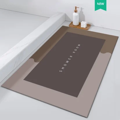 Bathroom Absorbent Soft Diatomaceous Earth Non Slip Rubber Silicone Children Cartoon Bath Mats