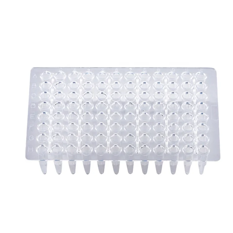 High Quality 0.2ml 96 PCR Plate Transparent PP Virgin Material Without Skirt