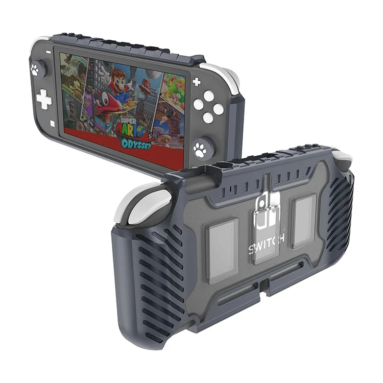 Grip Case with 3 Game Card Slots for Nintendo Switch Lite Console ,Hard Case for Nintendo Switch Lite 2021