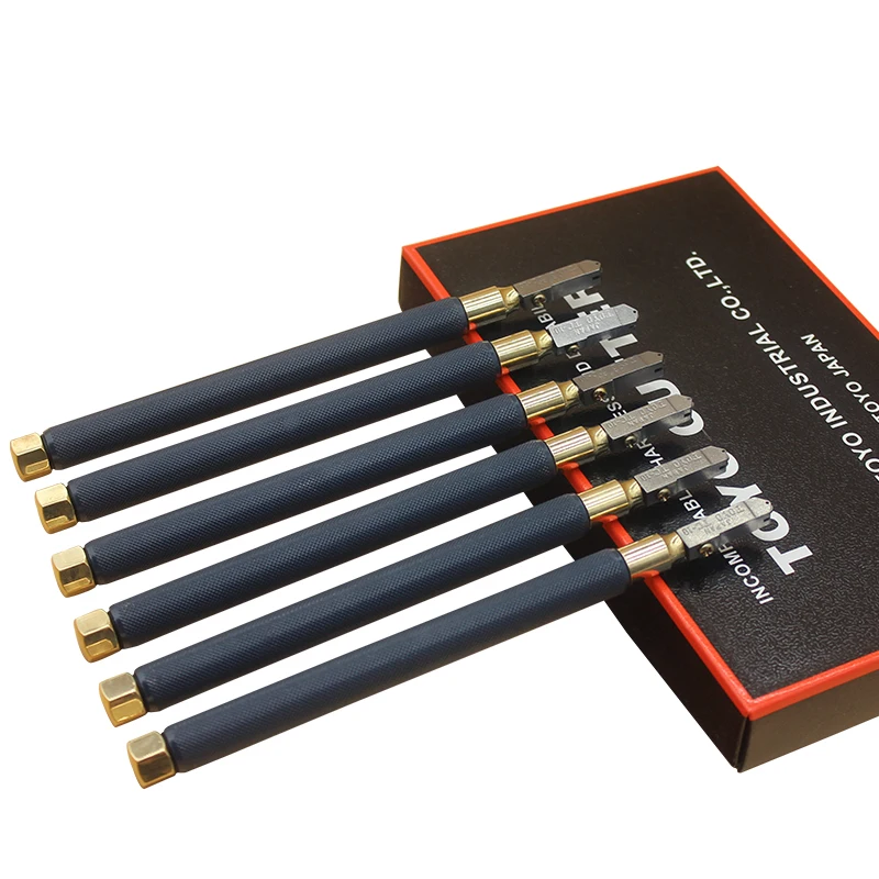 Glass tile cutting tools TO-YO Brass Oil Fed Pencil Style Glass Cutter TC10b with narrow head