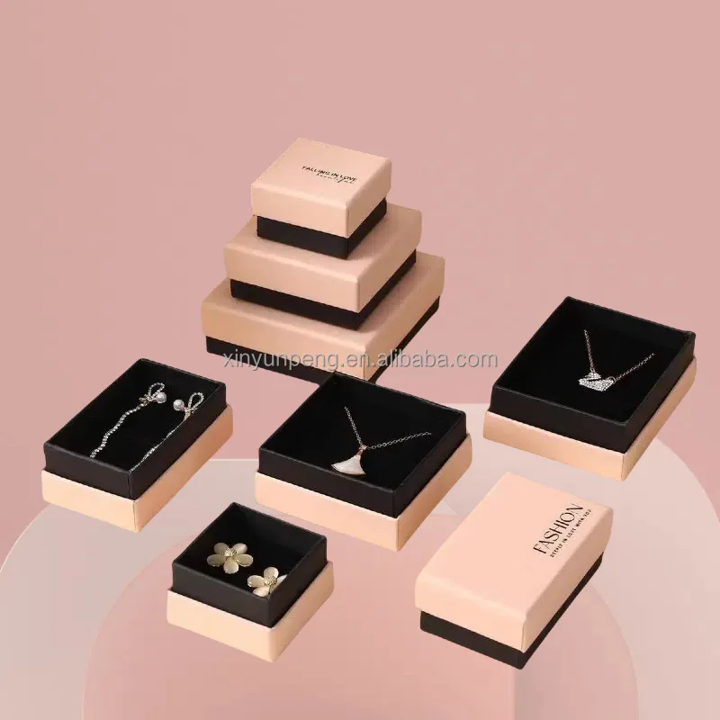Yunpeng spot wholesale Tiandi cover jewelry box ring necklace packaging printing box custom your LOGO jewelry packaging box
