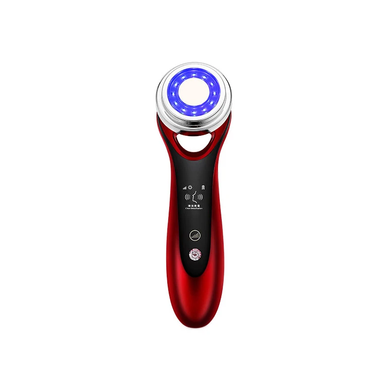 RF Face Vibrating Ultrasonic Beauty Device EMS Facial Massager