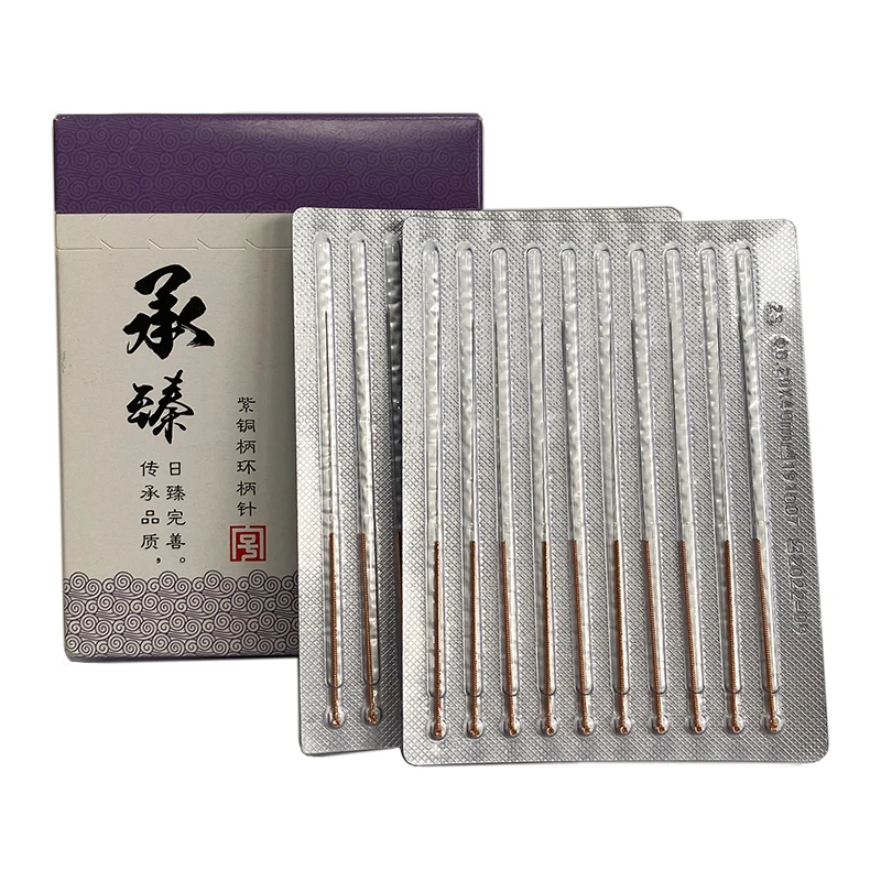 Hwato Brand Disposable Sterile copper handle Aluminum foil packing Acupuncture Needles