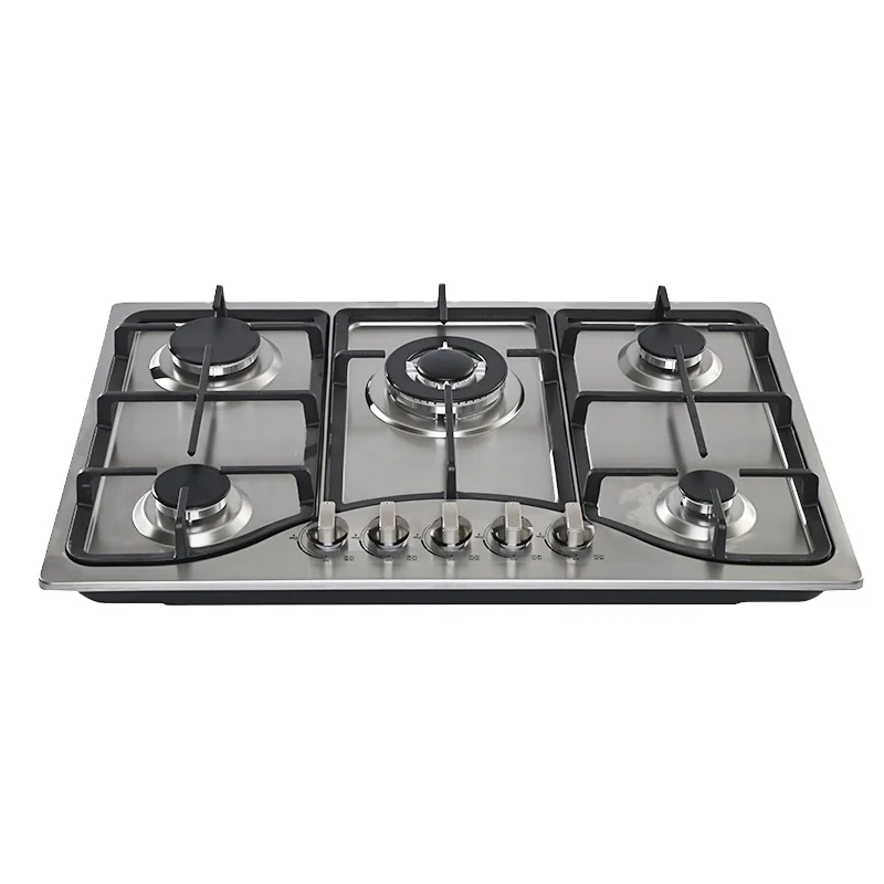 High quality home trends gas stove stainless steel commercial cooktops 5 Burner gas hob