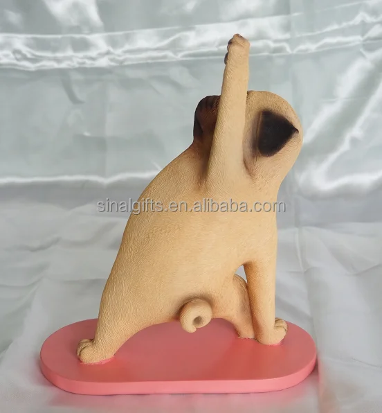 Polyresin resin craft home decos Factory price European Nordic Polyresin Resin surfing Dog home decor tabletop ornaments