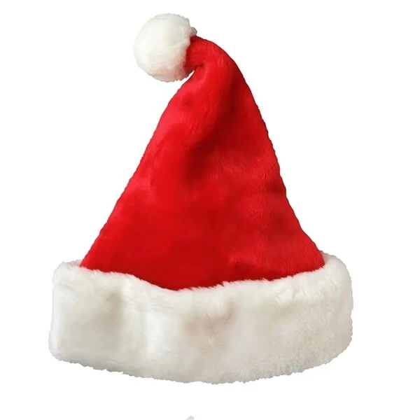 christmas decorations Fleece Santa cap Christmas gifts blank custom party top hat