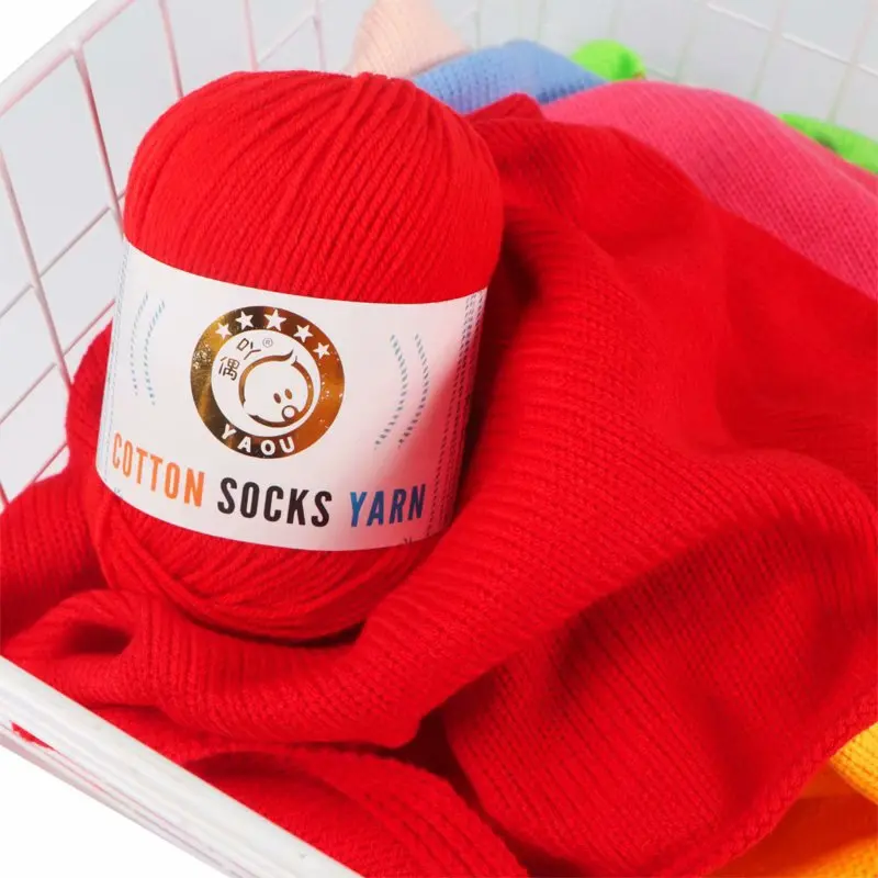 Cotton Socks Yarn 3ply Soft Knitted for Baby clothes 54Colors Thickness thread Factory Wholesale Yarns