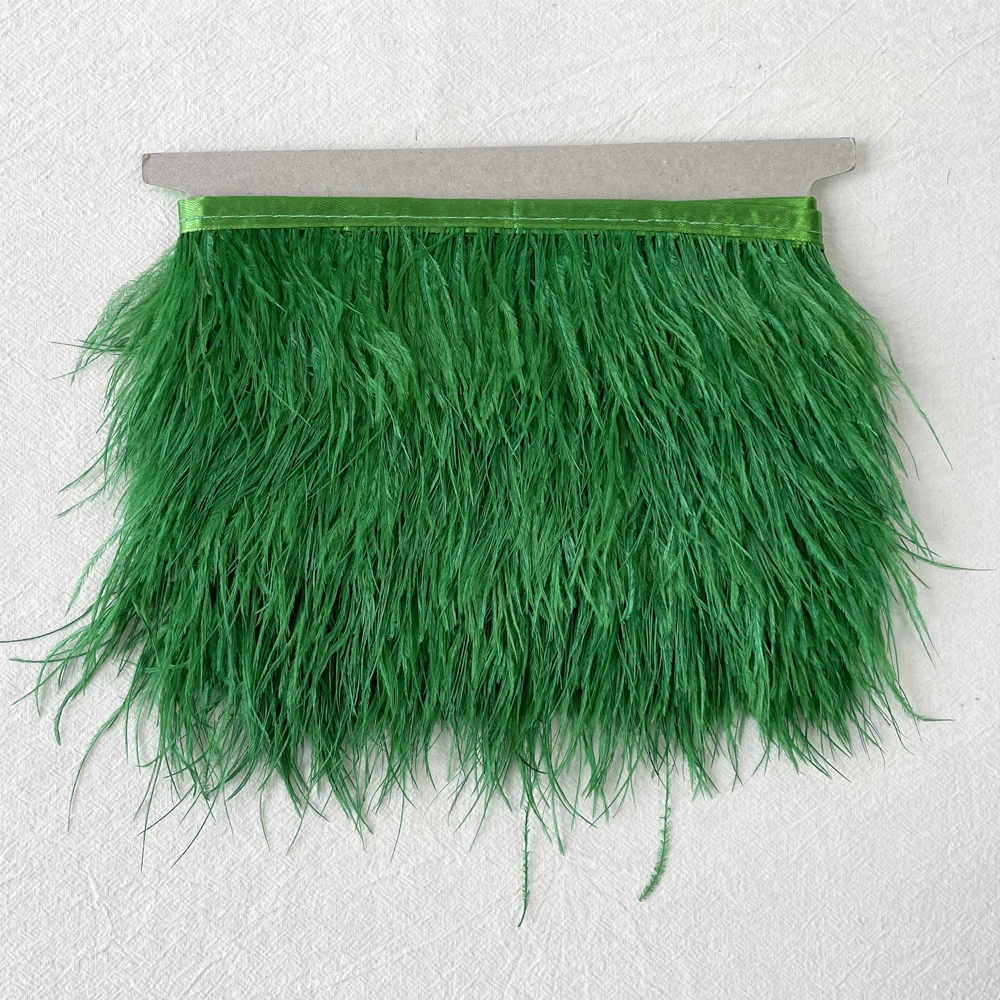Meters 10 Yards Trim Dyed Fringe Ostrich Feather Lace Trims For Handbags Garment