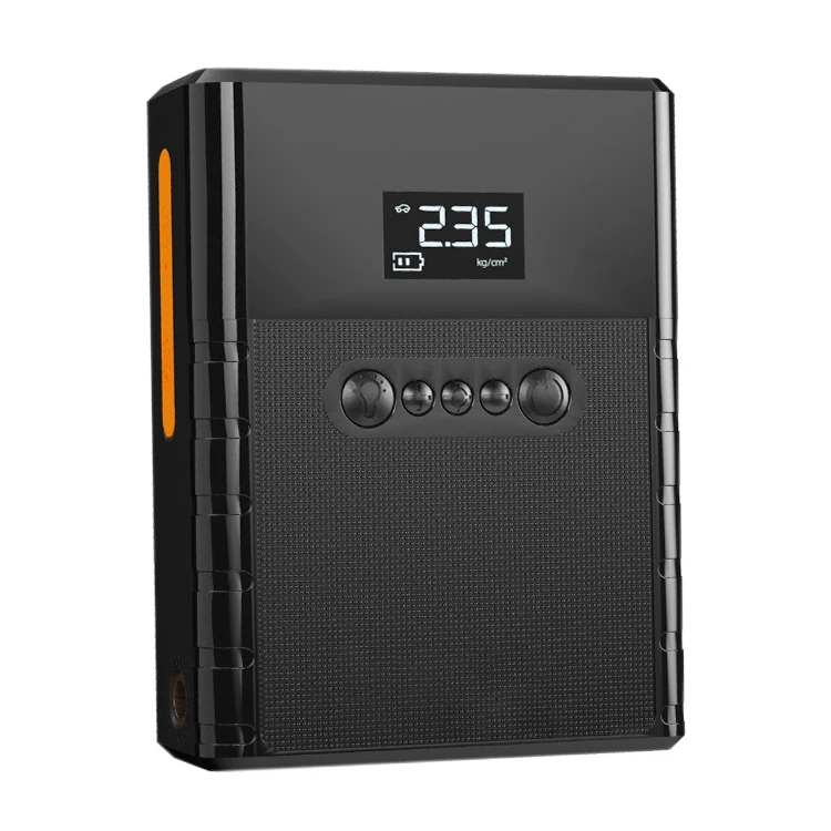 2 in 1 Car Emergency Tools Battery Jumper Cables 8000mAh Car Jump Starter with wireless  tyre inflator