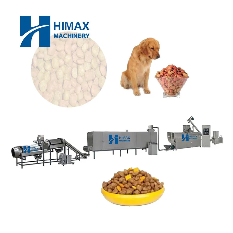 Popular automatic dry dog food extrusion making machine pet food production line