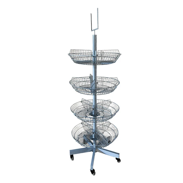 Wholesale Supply Customized 4th floor light duty round mesh basket Supermarket Display