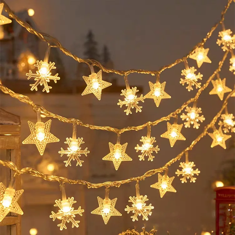 Christmas decoration fairy lights Snowflake Elk Christmas tree Lamp Battery christmas deer with lights