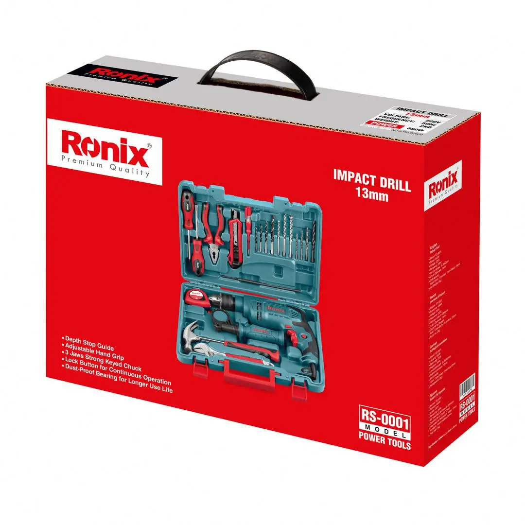 Ronix Hot Sale RS-0001 650W cheapest price Multi-Functional Professional 22PCS power tools Impact Drill kit Tool Sets