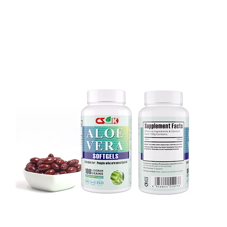 Wholesale Top Quality Aloe Vera Softgel Capsules To Beauty Detox Promote Digestion