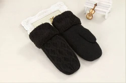 Женские зимние перчатки теплые варежки с подкладкой уютные шерстяные вязаные плотные витые жаккардовые перчатки новинка варежки аксессуары для холодной погоды