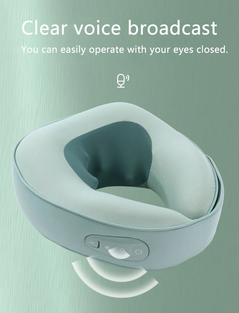 U Neck Massager Cervical Vertebra Massager Neck Shoulder Kneading Massage Pillow Trapezius Neck Hot Compress Gift