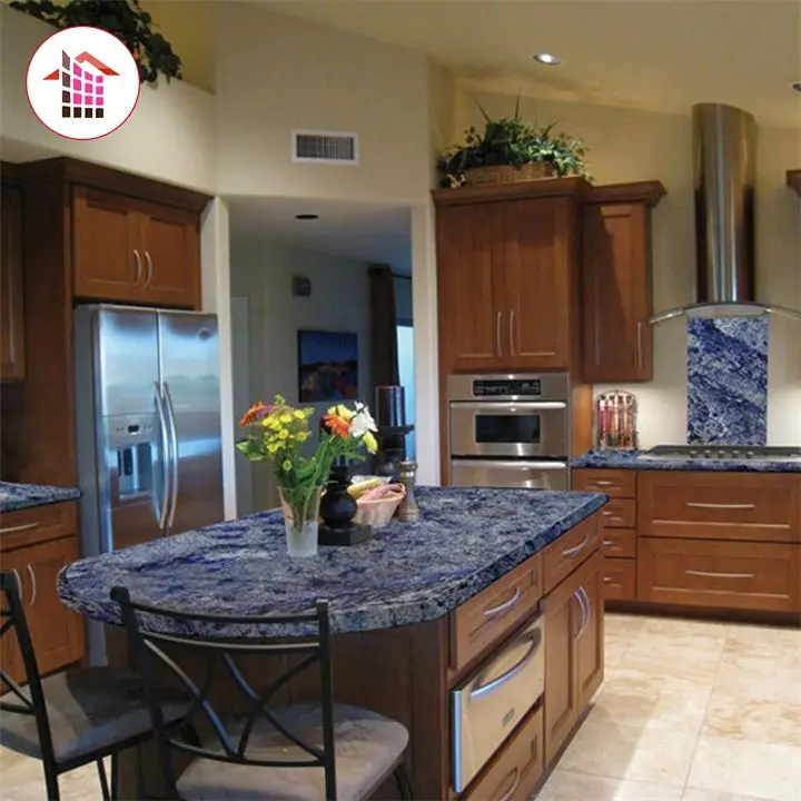 Premium Cheap Price Modern Blue Azul Macauba Granite Stone Tile For Stairs And Kitchen Countertops