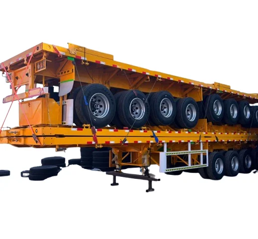 30ft 40ft 15m flat frame tandem interconnect 4x4 car truck trailer for sale 53 foot hyperlink flatbed trailer