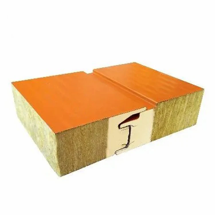 Ex-factory price fire retardant Rock wool sandwich wall panel cold storage, internal and external wall insulation