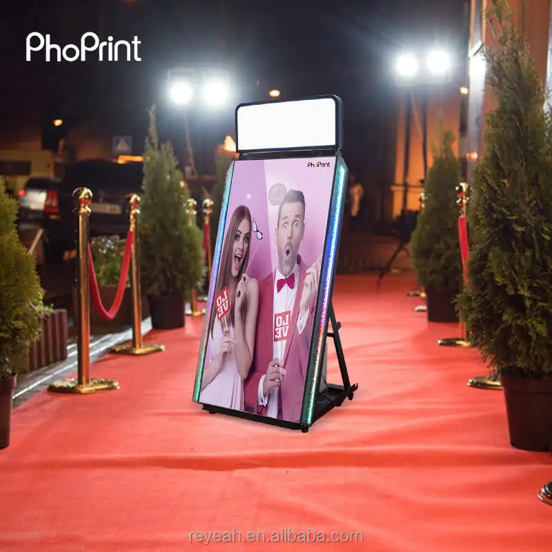 Phoprint Big Mirror Booth With Software For Eevents And Parties