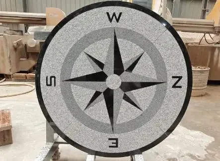 Custom Design Available Natural Granite Compass Paving Stone For Garden