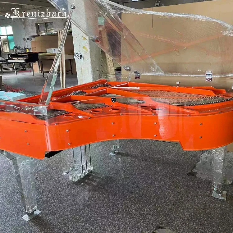 KG-231H Concert style professional and fashionable transparent crystal Mechanical Acoustic grand piano